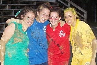 Arielle (in red), her Gesher year as Yom Sport General